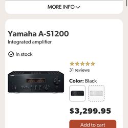 brand New Yamaha  A – S 1200