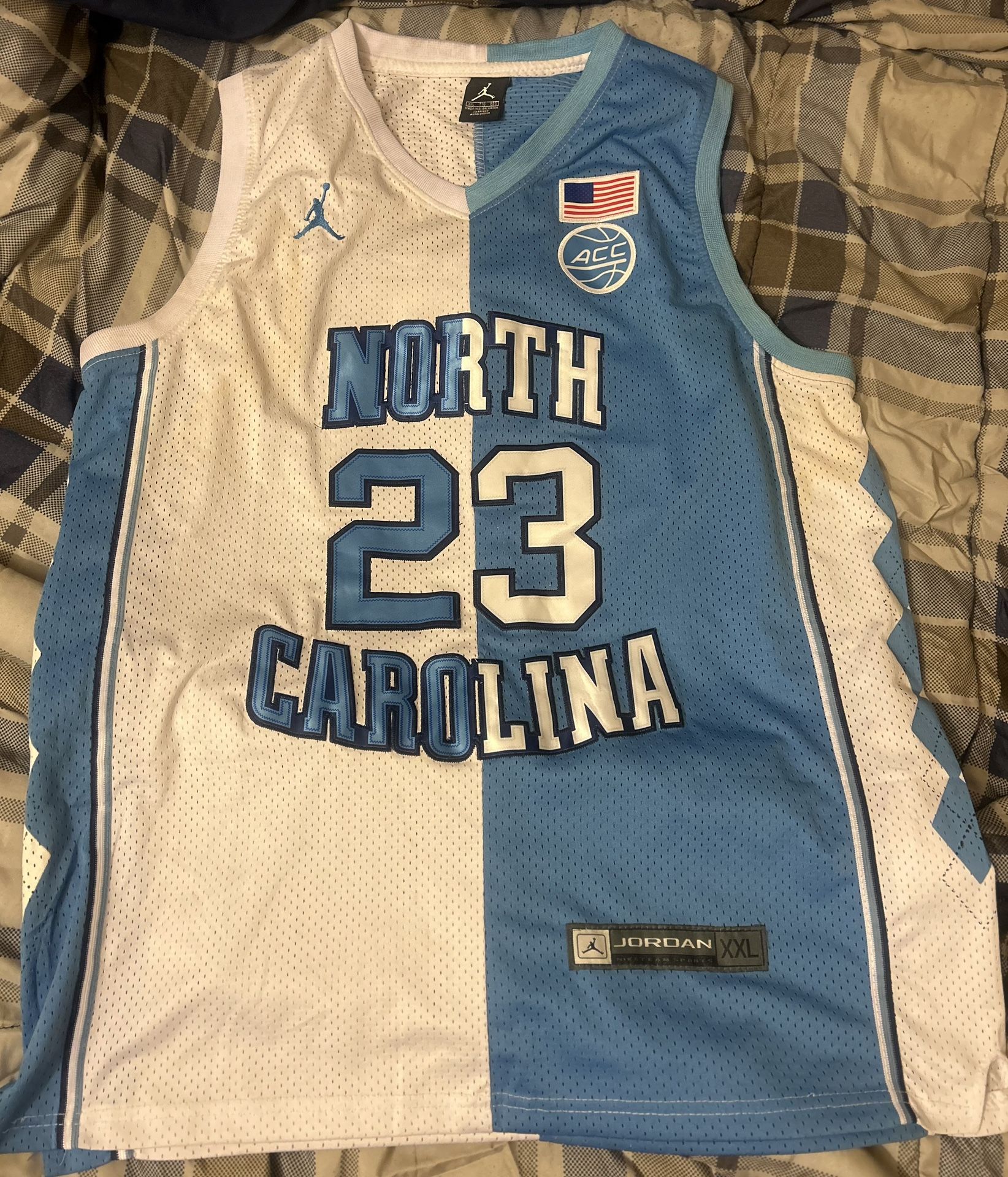 Jordan Tar Heel Split Color Jersey Sz 2XL