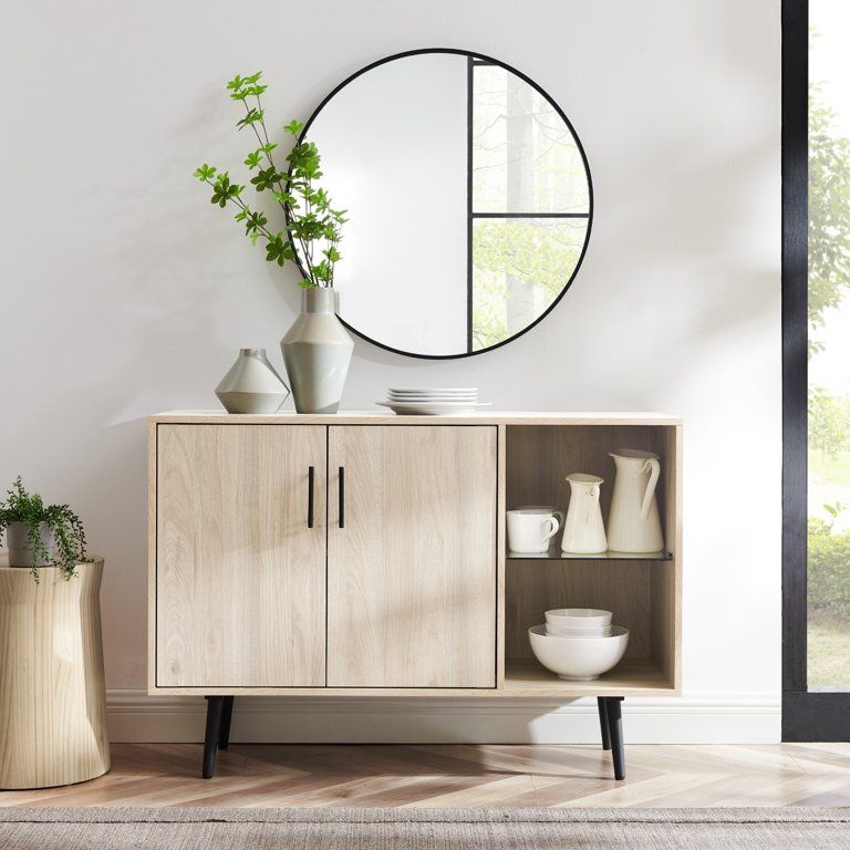 Modern Birch TV Console Table