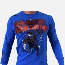 Kryptic Marvel Black Panther sequin sweatshirt Blue Red Size 2xl