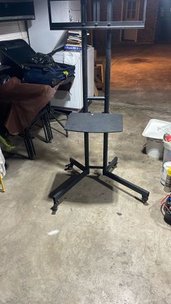 Insignia Mobile TV Cart With Shelves For Most 32"-90" TVs