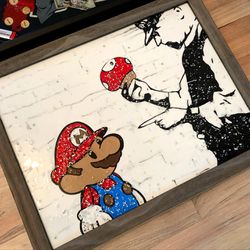 Canvas Painting Mario Busted