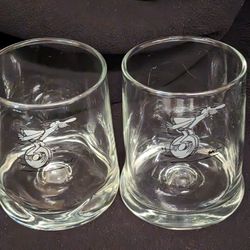 Rare Vintage BC Comic's Cave Man 4" Rocks Glasses By Johnny Hart In The 70's