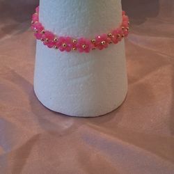 Pink Daisy Bracelet 