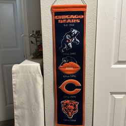 Chicago Bears Embroidered Vintage Logo Wall Banner
