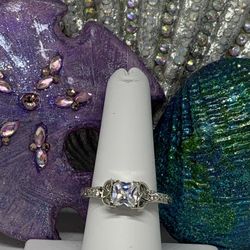 Gorgeous Princess Cut Wedding Ring Sz10 $14
