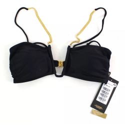 Vix Paula Hermanny Solid Melody Millie Swim Top In Black - Women's M/L