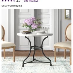 Marble Bistro Table: Jayanne Dining Table by Williston Forge