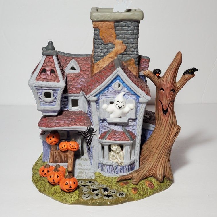 Halloween Haunted House Tealight Candle Holder