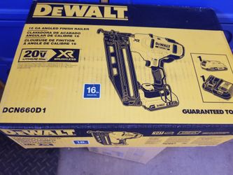 Dewalt 20v 16g Finish Nailer Kit $280 firm