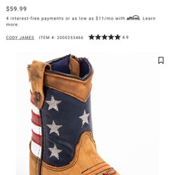 CODY JAMES TODDLER BOYS' USA FLAG WESTERN BOOTS