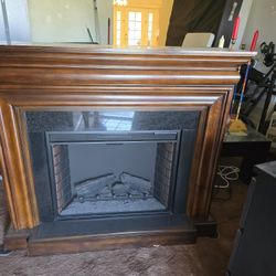 Mantle With Electric Fireplace Insert