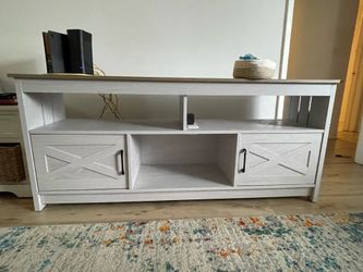 Stellan 59" Rectangular Farm House TV Stand with 2 Cabinets for TVs up to 65" For Living Room