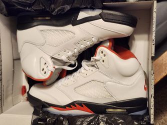 Air Jordan 5 "FIRE RED" Silver Tongue