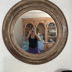 Circular Antique Mirror