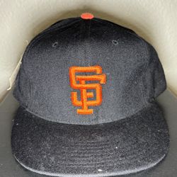 7 1/4 - Vintage 80s San Francisco Giants Hat New Era Diamond Collection Wool Pro