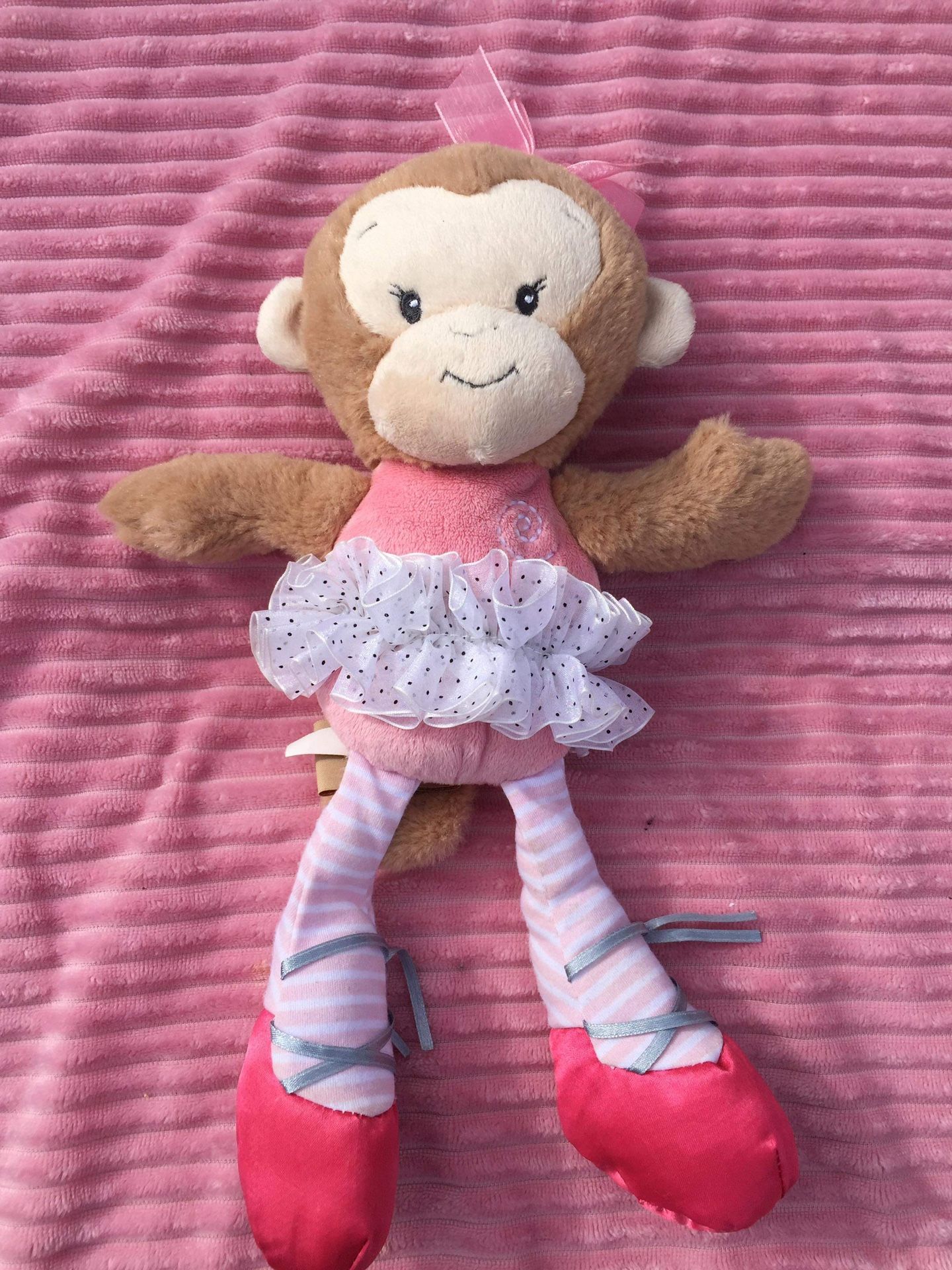 Nat & Jules Twirling Tutus Marjorie Monkey Plush Stuffed Animal Toy 13” DEMDACO