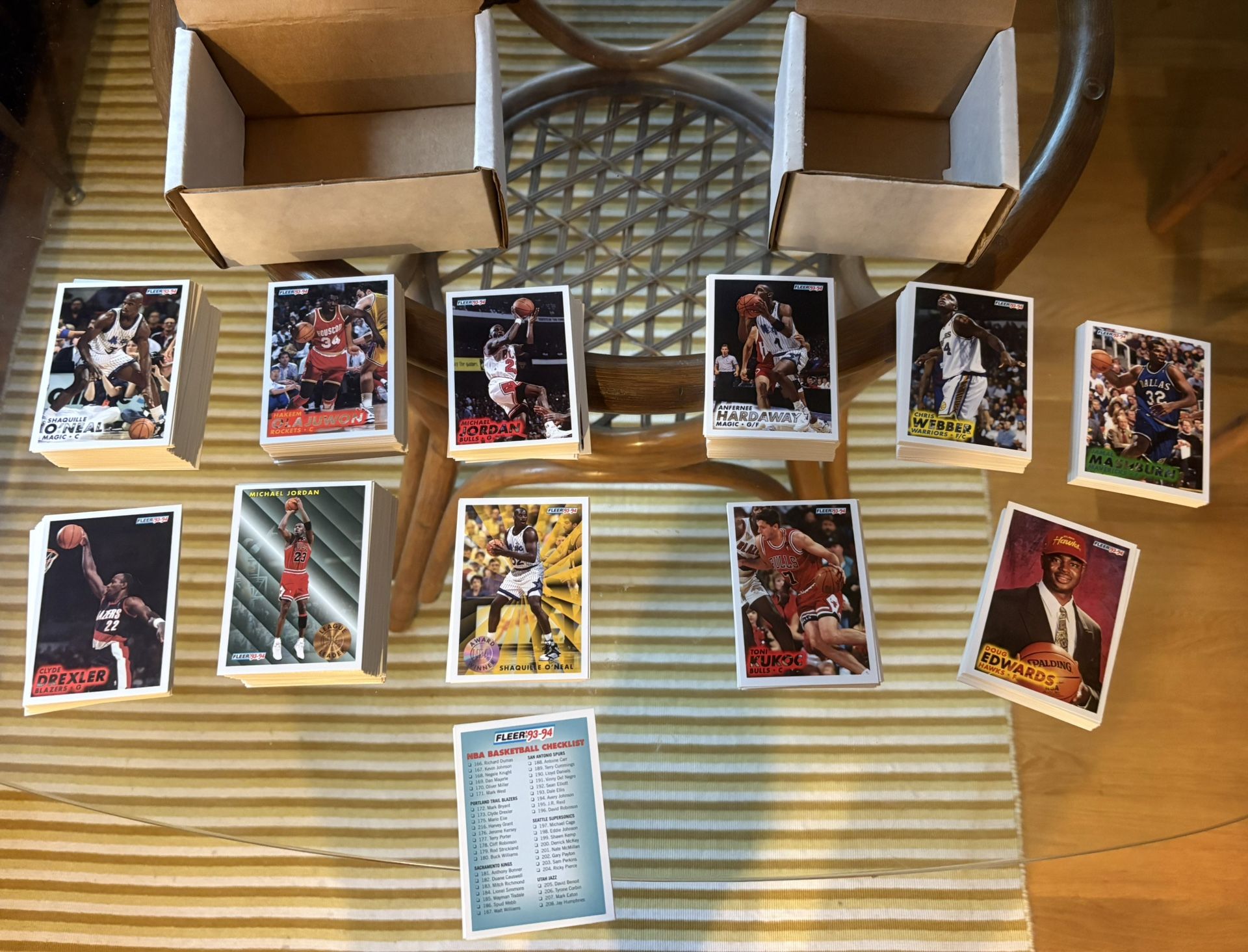1993-94 Fleer Basketball Complete Set Series 1 & 2 Jordan Shaq Penny Webber RC’s