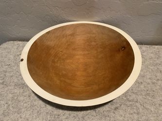 Rustic hand carved wooden bowl