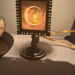 LITHOPHANE FAIRY MOON - Victorian accent  lamp