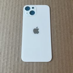 iPhone 13 Big Hole Back Glass Part - White 