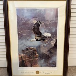 Save The Eagle “Purple Mountain Majesty “ Signed By Ted Blaylock, In Mint Condition