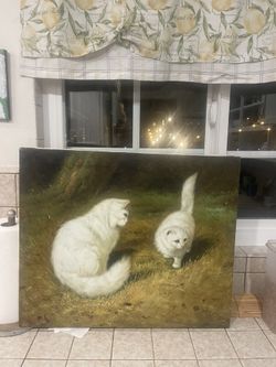 White Cats Painting