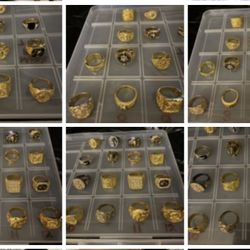 Awesome Jewelry For Men!  Rings Are 14K Gold Plated, Necklaces, Watches And More! See All Pics...