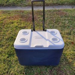 Coleman Cooler On Wheels. "CHECK OUT MY PAGE FOR MORE DEALS "