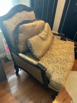 Oversized antique style chairs (2)
