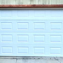 7' x15' Garage Door Insulated, Track & Motor, 2 remotes, & 2 Wall controllers