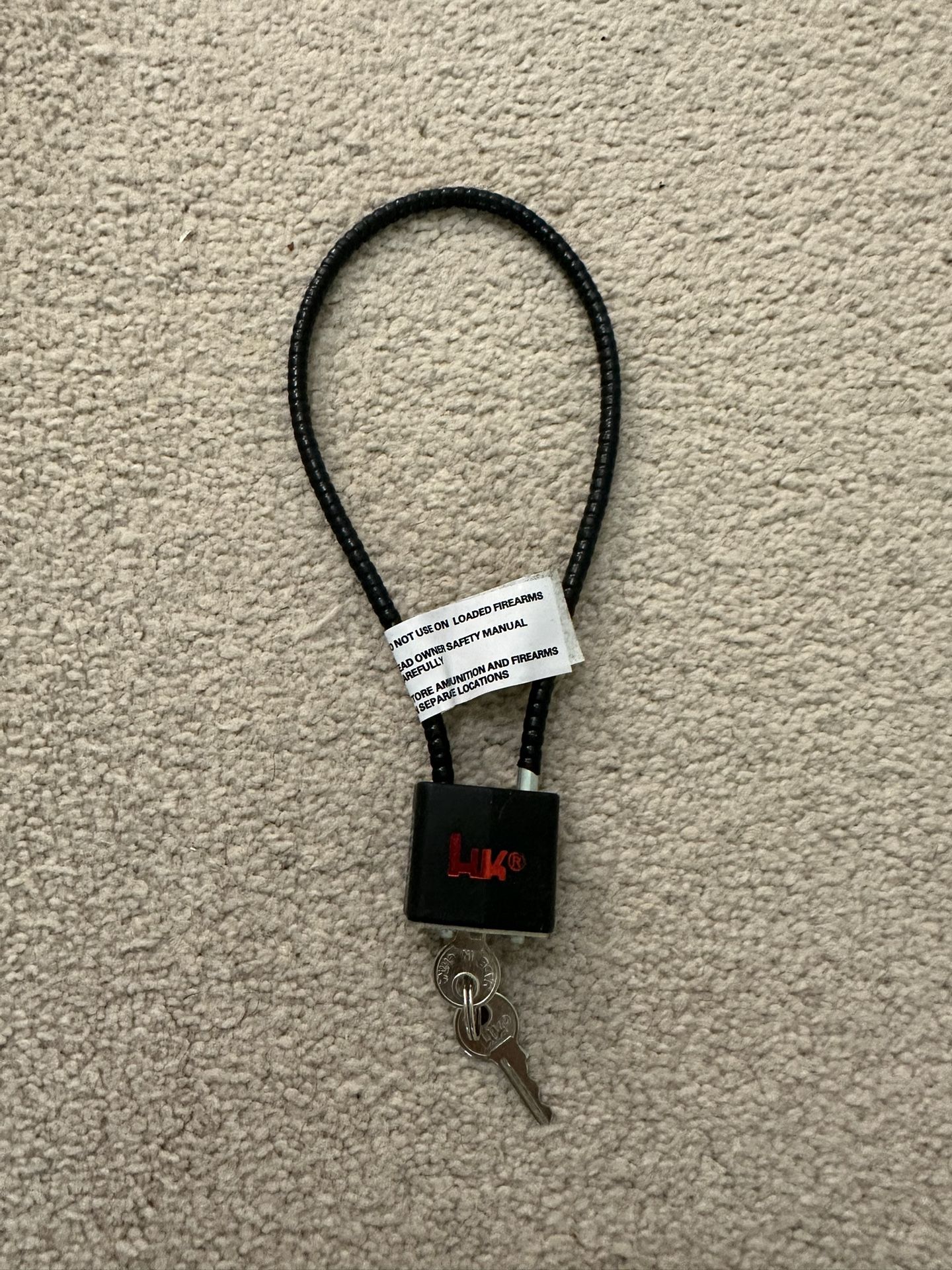 Factory New Heckler & Koch H&K Cable Firearm Lock  W/ Keys