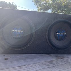 Sound Stream 12” Subwoofers Amp And Box