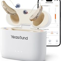Yeasound OTC Hearing Aids for Seniors, Bluetooth Call Enabled for iOS, Wireless Rechargeable Hearing Aid, RIC700-Plus Prescription-Grade Design & APP 