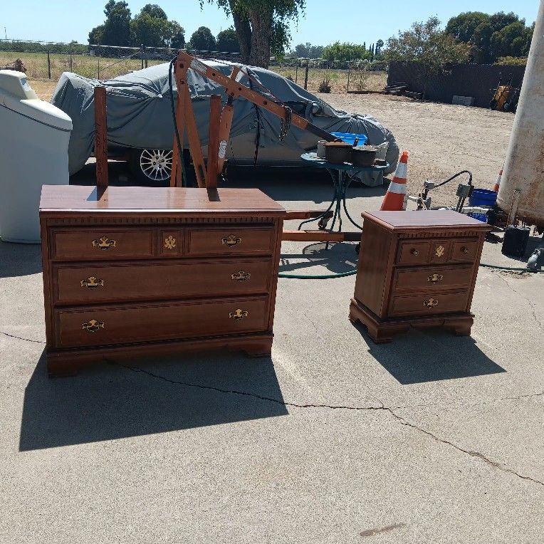 Dresser With Mirror Plus Nightstand