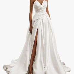 Satin wedding dress- Pluse Size 18W.