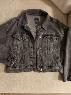 Gray Washed Denim Jacket women’s