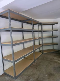 Warehouse Industrial Quality Storage Shelves 48 in W x 24 in D Shelving Similar To Uline Delivery Available