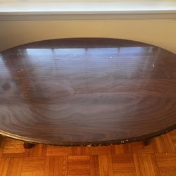 Oval Wood Coffee Table