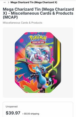 Pokémon Charizard tins