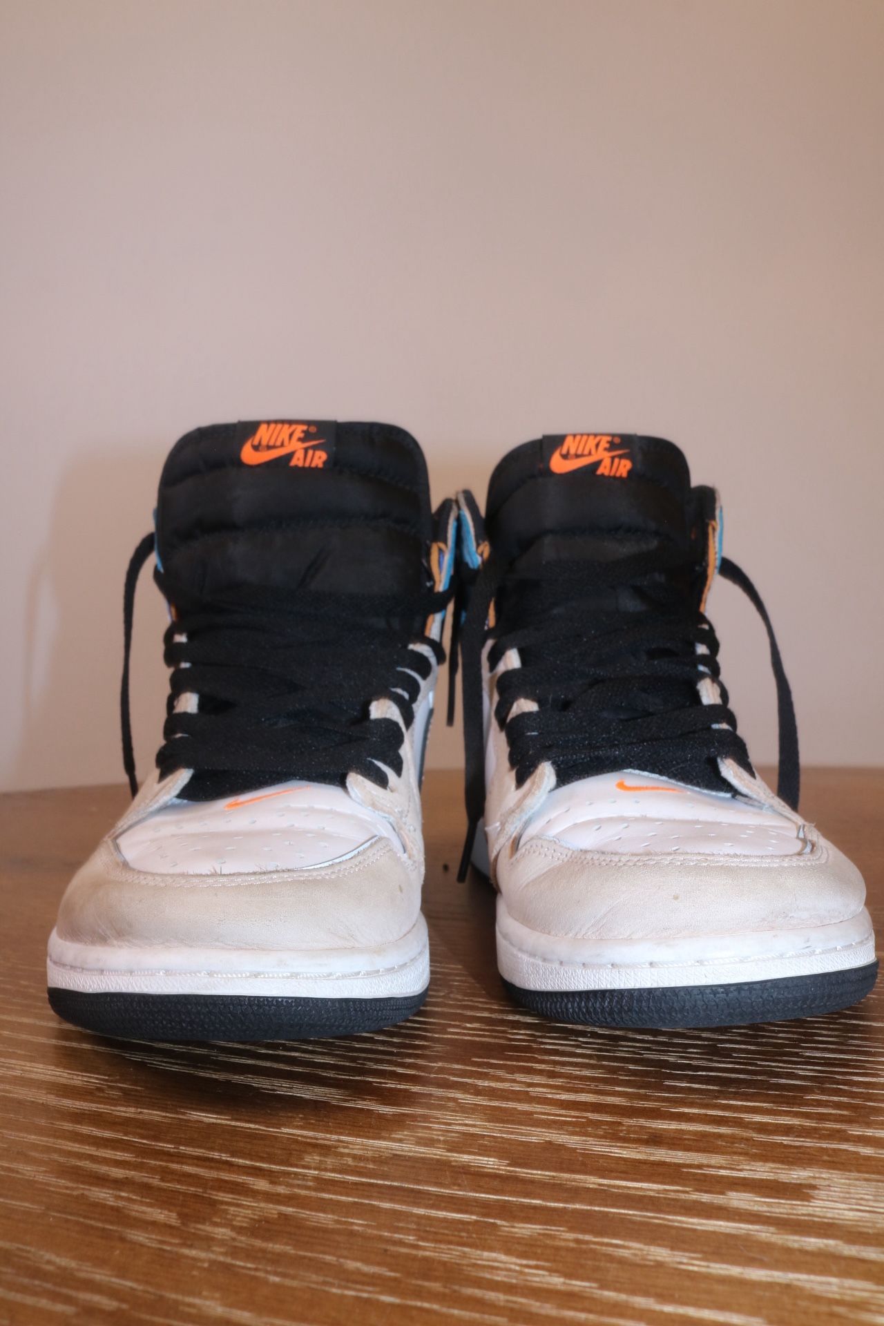 Nike Men’s Jordan 1 High OG Prototype Size 10 Grey Blue White Black DC6515-100