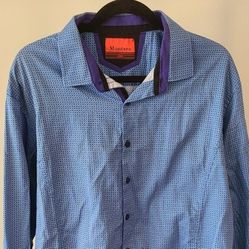 Montero West Blue Cowboy Long Sleeve Shirt Size 4XL 
