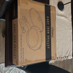 Cuisinel Cast Iron Skillet- 12 Inch With Glass Cover
