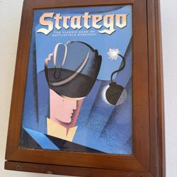 Stratego Board Game Wood Box Case Vintage 