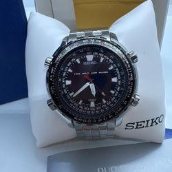 Seiko Sky World Timer H023-00G0 Quartz Chronograp