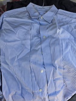 JOESPH & FEISS NON IRON FITTED DRESS SHIRT  SZ 18 1/2 36/37 TALL