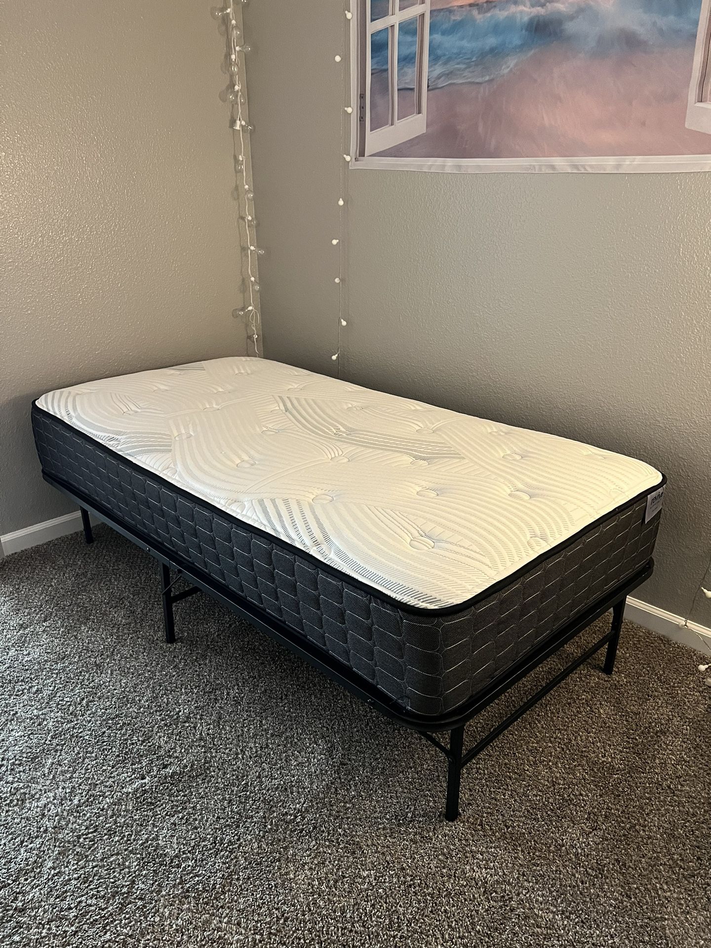 Twin Bed With Metal Frame 