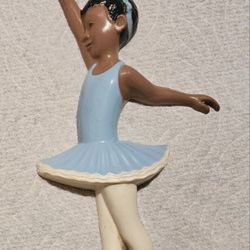 VTG HOMCO BLUE  VALLERINA  FIGUREN WALL DECOR   8"INCHES  PRE-OWNED 