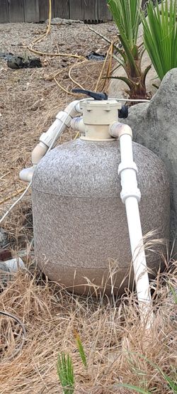 sand filter system and pump pool, setup