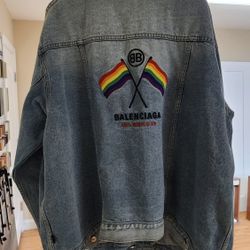 Balenciaga Denim Pride  Jacket 